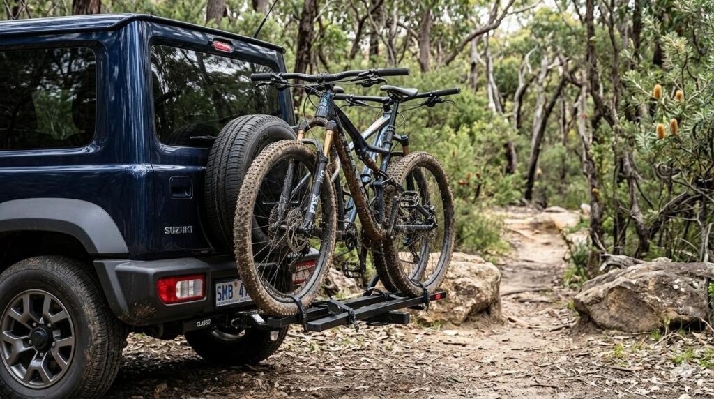 bike rack carrier on towbar